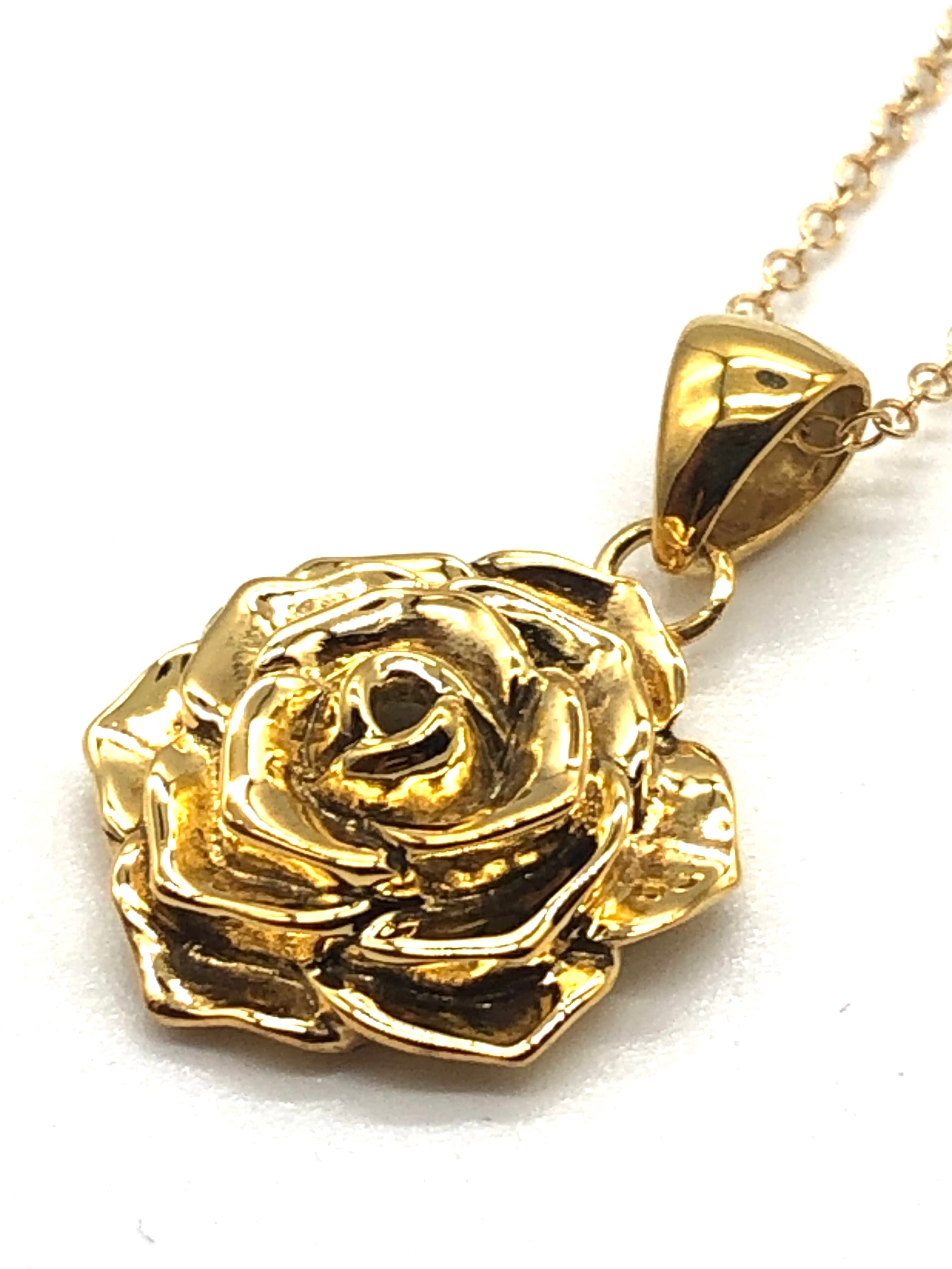 薔薇のネックレス K24GP