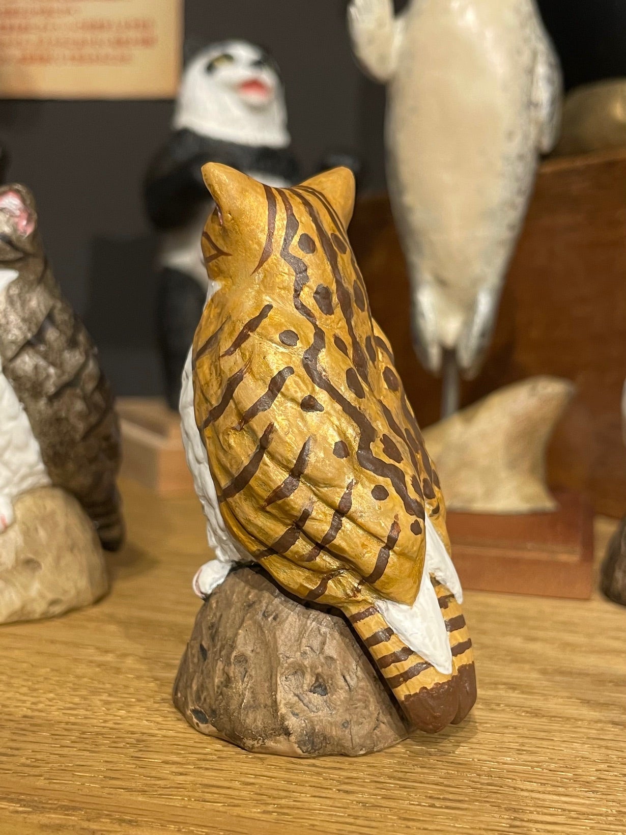 お眠りネコミミズク(茶白)Owl Cat