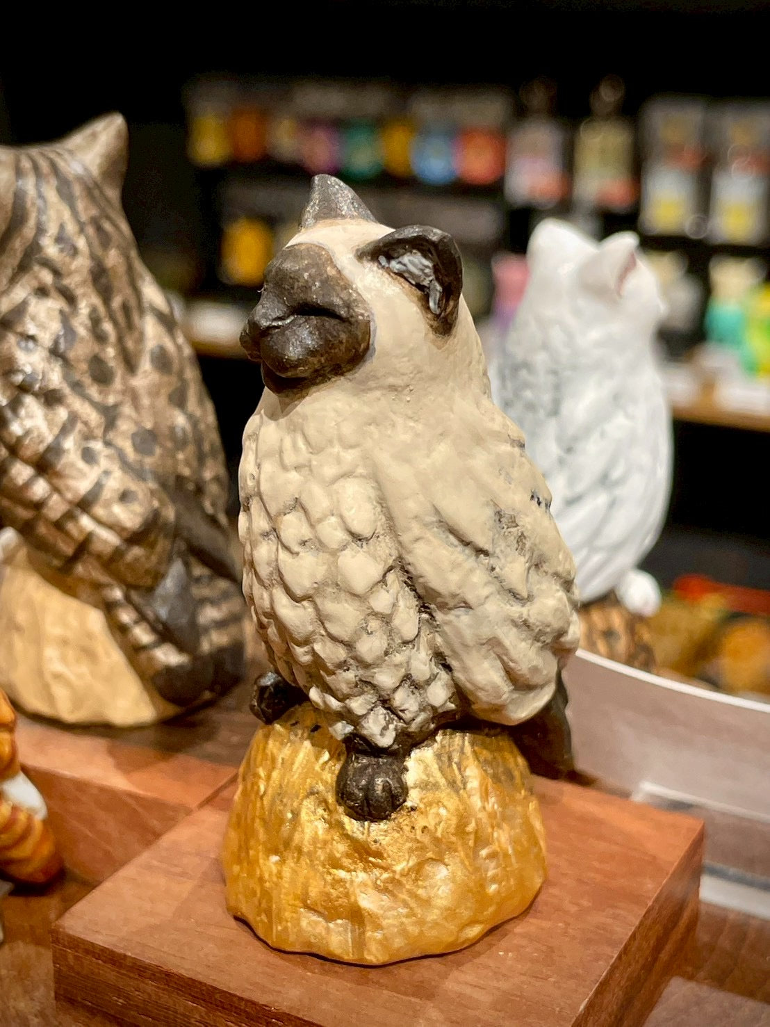 お眠りネコミミズク(シャム猫)Owl Cat