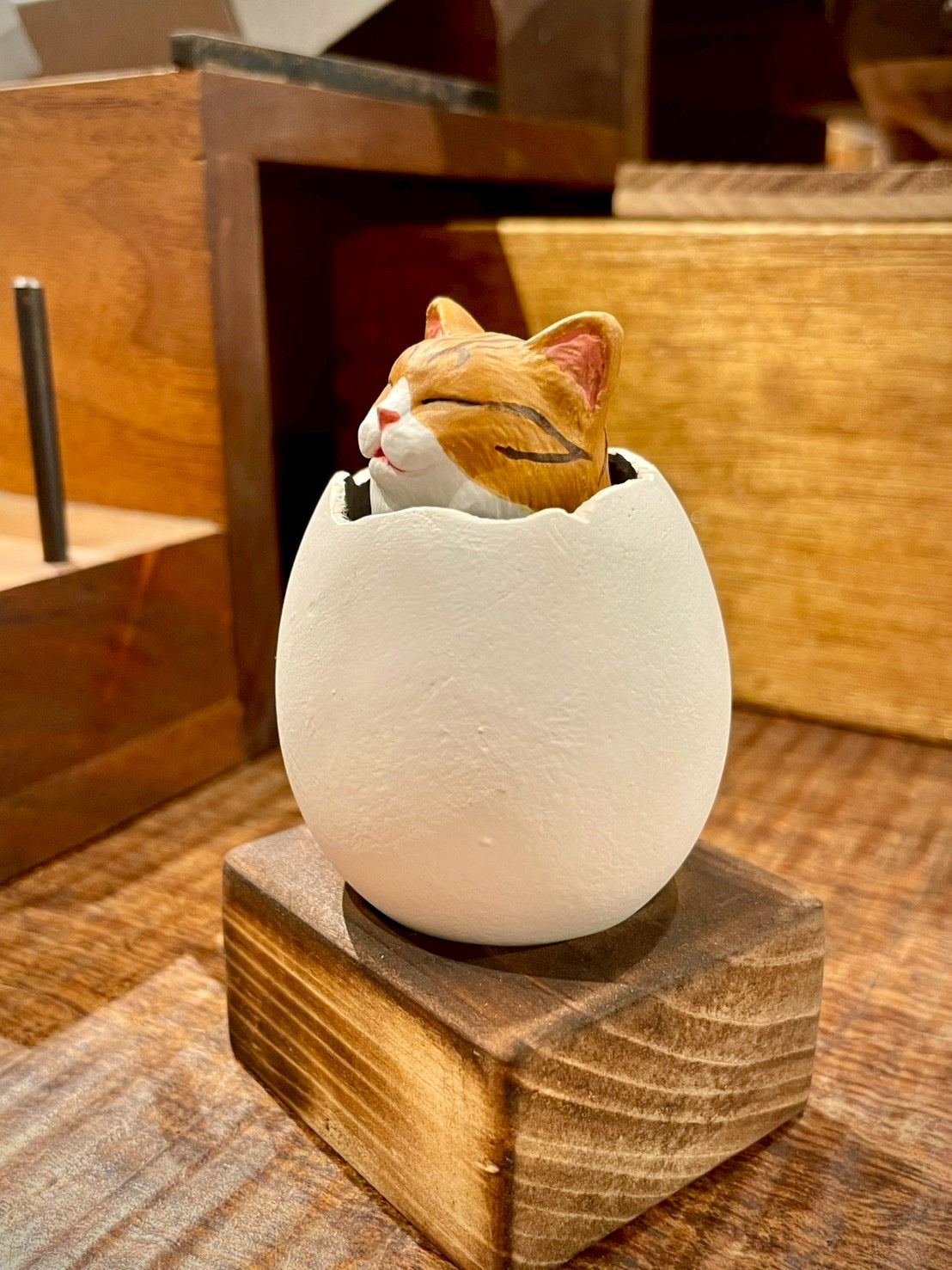 ひょこっとタマゴネコ(茶白)Hatching Cat