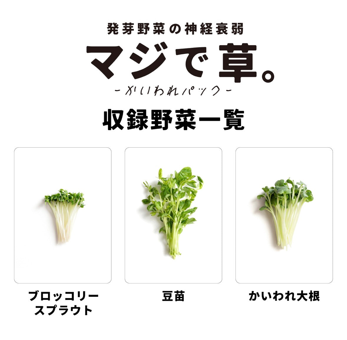 マジで草。-かいわれパック-