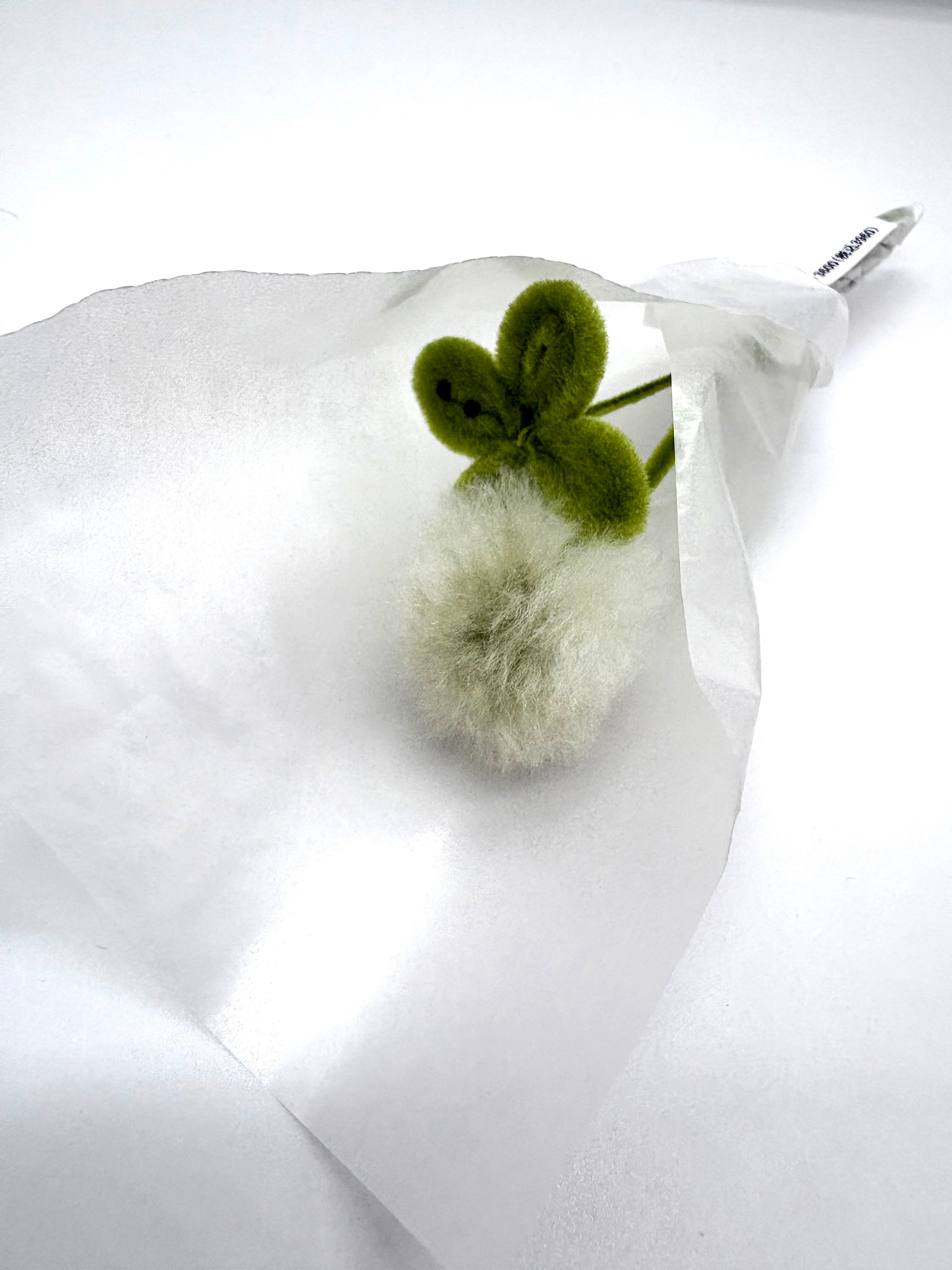 ただの草のぬいぐるみブーケ③（シロツメ花・シロツメ葉）