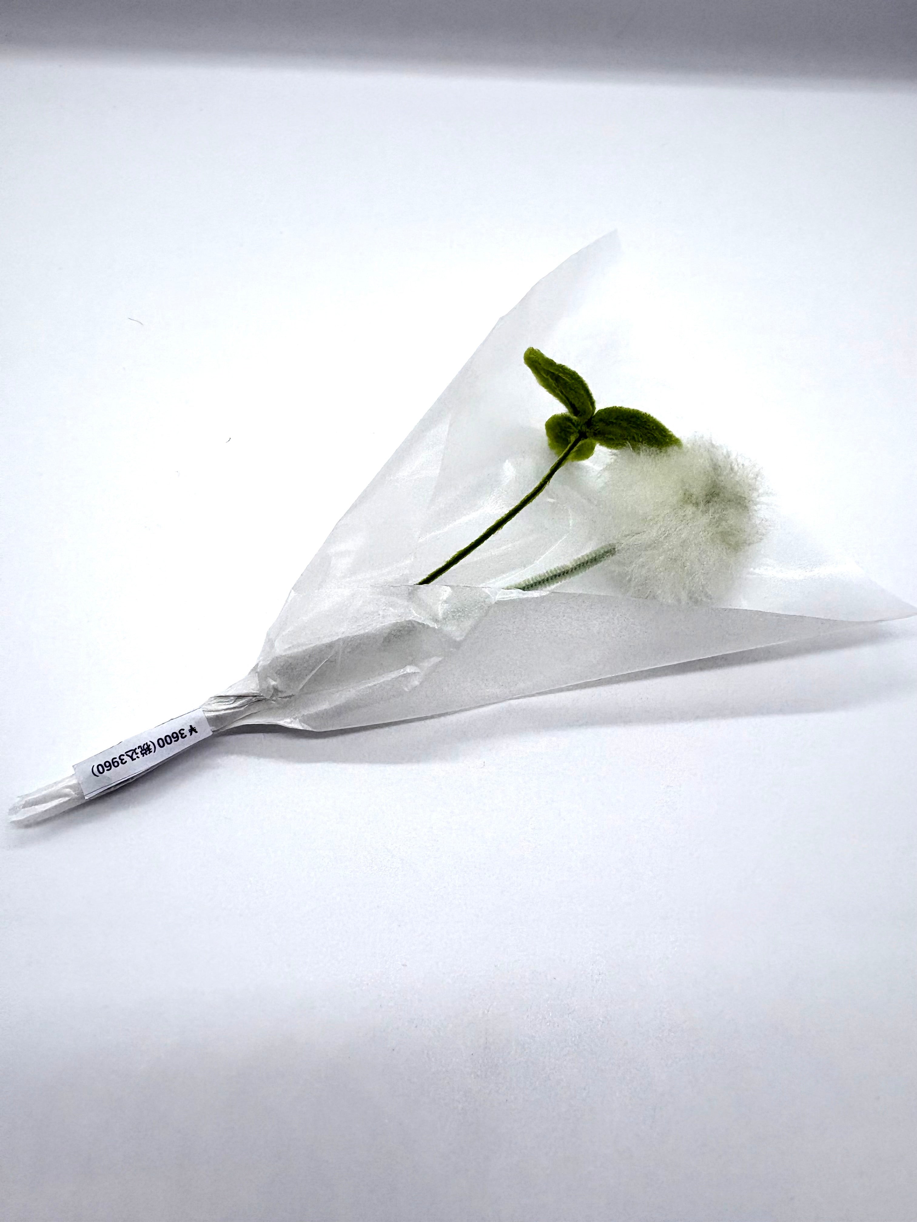 ただの草のぬいぐるみブーケ④（シロツメ花・シロツメ葉）