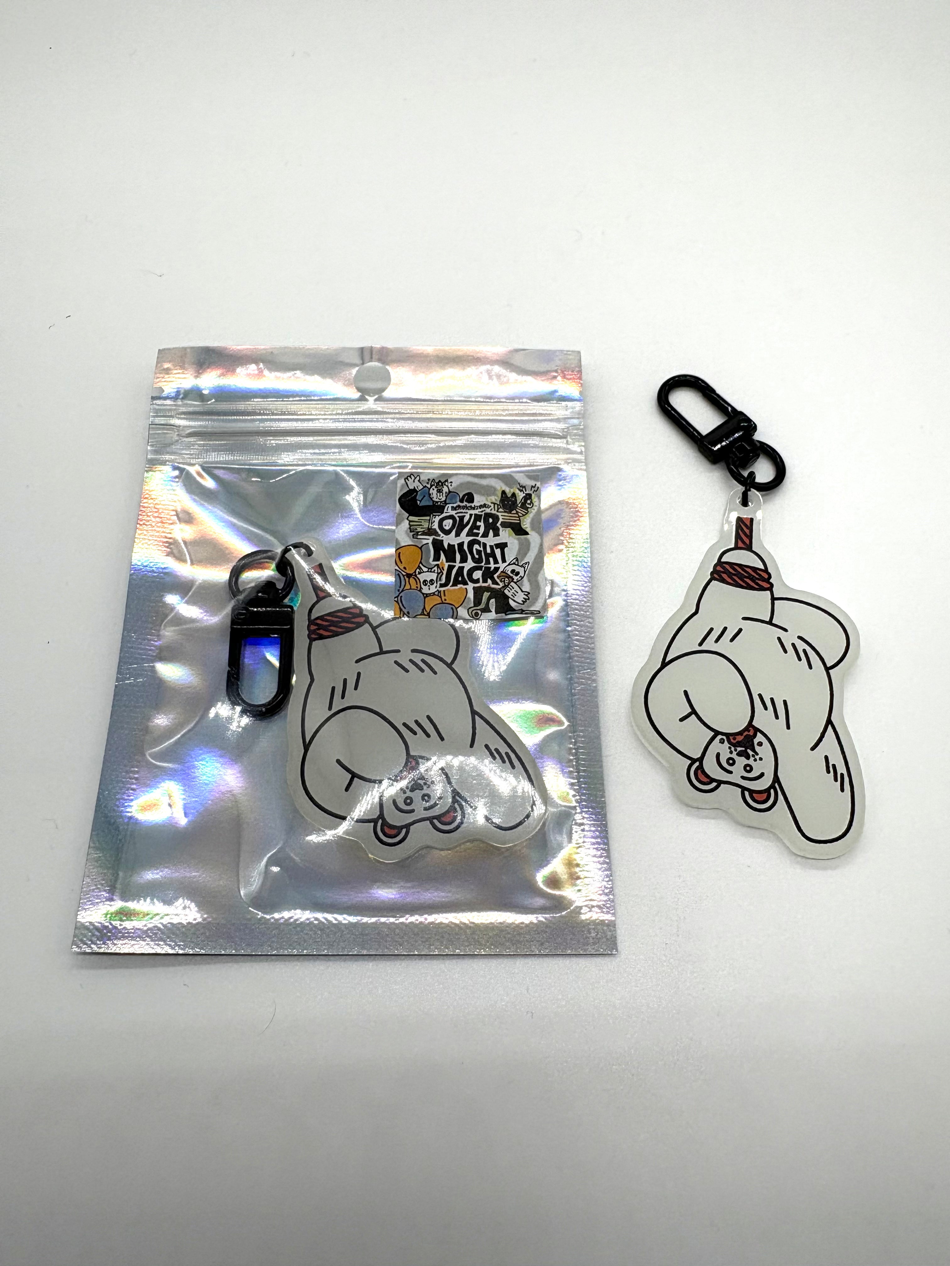 OVER NIGHT JACK サムズアップベアー 蓄光アクリルキーホルダー